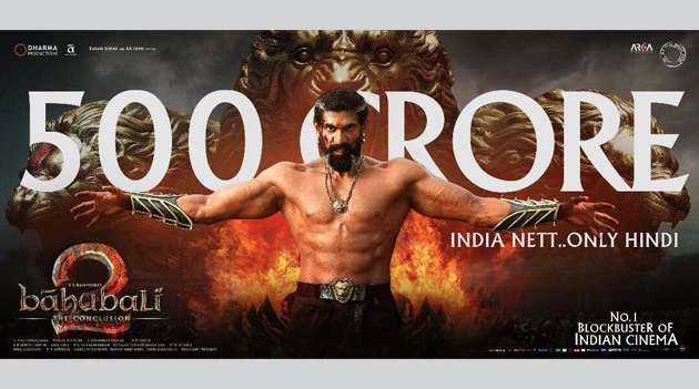 Wow! Baahubali 2'(Hindi) becomes first film to enter Rs 500-cr club in India