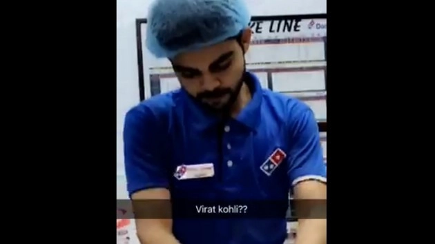 Virat Kohli is working in Pizza Outlet (Video)