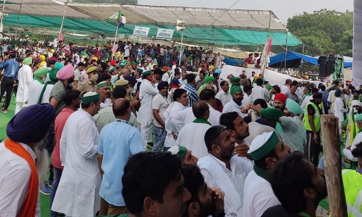 Lakhs of farmers attend Mahapanchayat in Muzaffarnagar: Bharat Bandh now on Sep 27