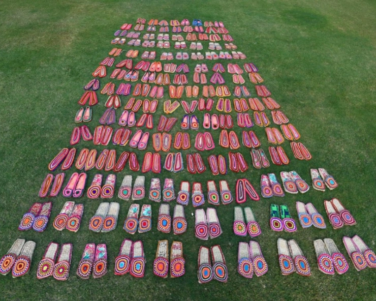 PM Modi sends 100 pairs of jute footwear for workers of Kashi Vishwanath