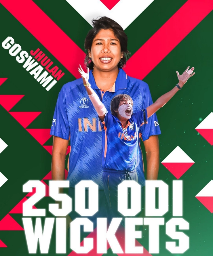 Women’s World Cup 2022: Jhulan Goswami becomes first woman to take 250 ODI wickets