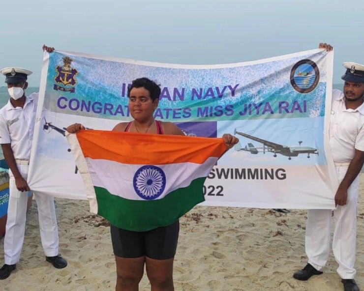 13-yr-old Jiya Rai with autism swims 29 km across Palk Strait in record 13 hours!