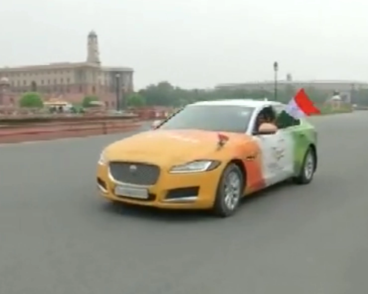 WATCH - Gujarat man spends Rs 2 lakh to revamp his Jaguar car on theme of Har Ghar Tiranga