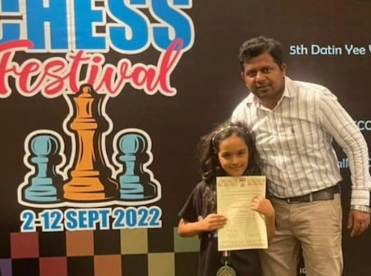 Mumbai's 6-yr-old Anishka Biyani wins gold in Malaysian Chess Meet