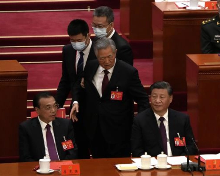 China defends call to remove ex-President Hu Jintao from Communist Party Congress