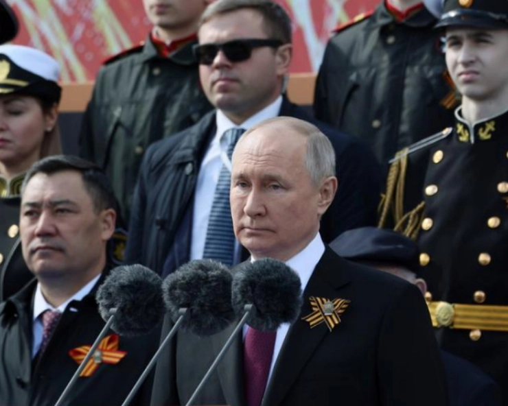 Putin claims 'real war' being waged against Russia at Victory Day parade