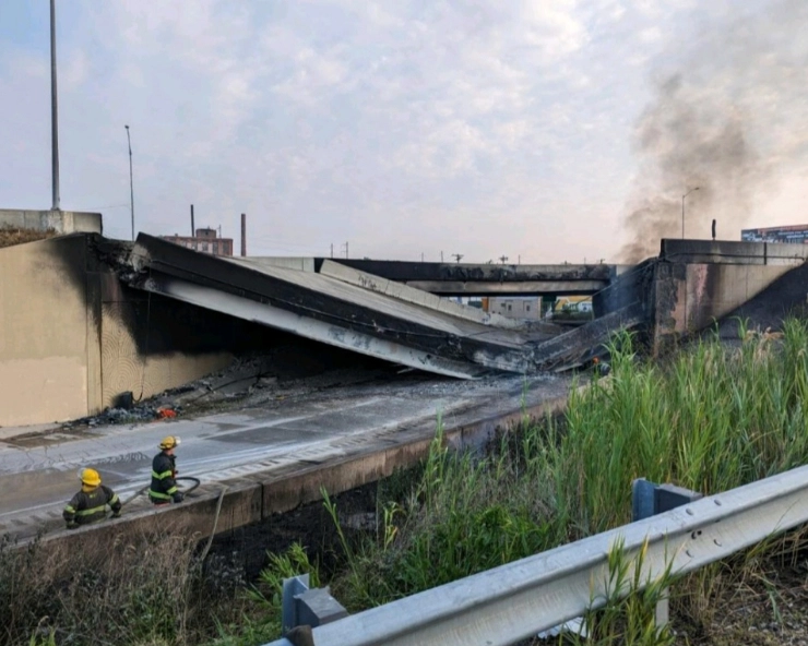 US: Philadelphia bridge collapses after fuel truck catches fire