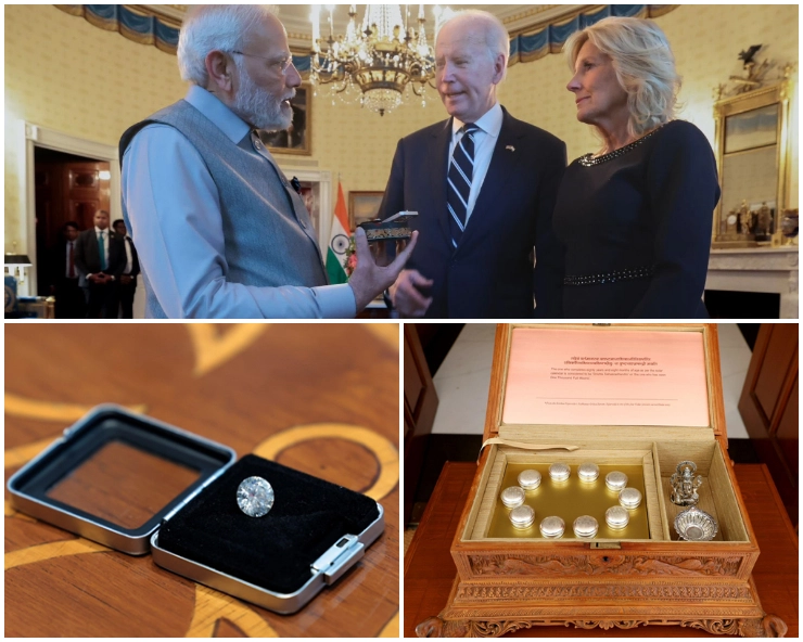 Modi presents special gifts to Bidens