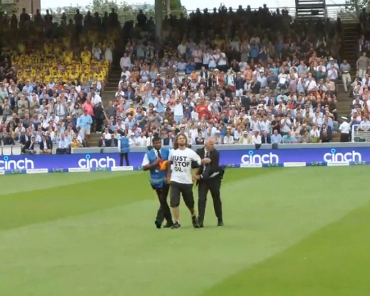 Just Stop Oil Protesters interrupt Ashes Test match at Lord's - WATCH