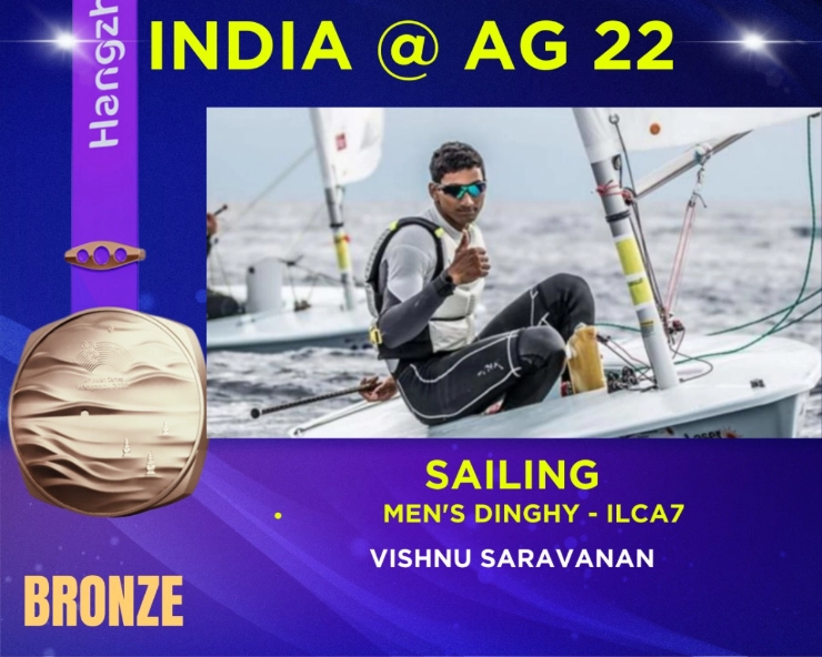 Asian Games 2023: Vishnu Saravanan bags bronze as Indian sailors finish with 3 medals