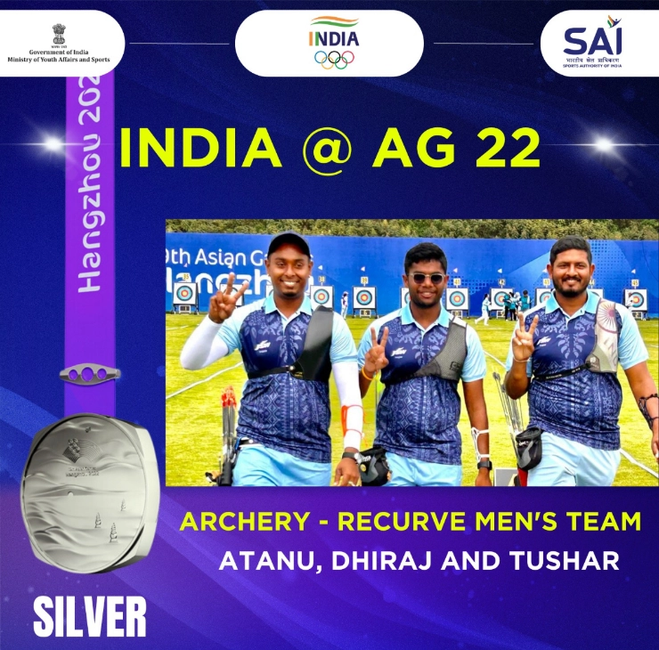 Asian Games 2023, Archery: Indian men's recurve team wins silver medal, women bronze