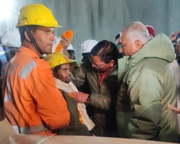 Uttarkashi tunnel collapse: All 41 trapped workers rescued after 17 days