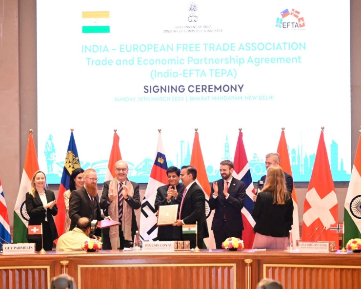 India, Europe's EFTA bloc sign $100 billion deal