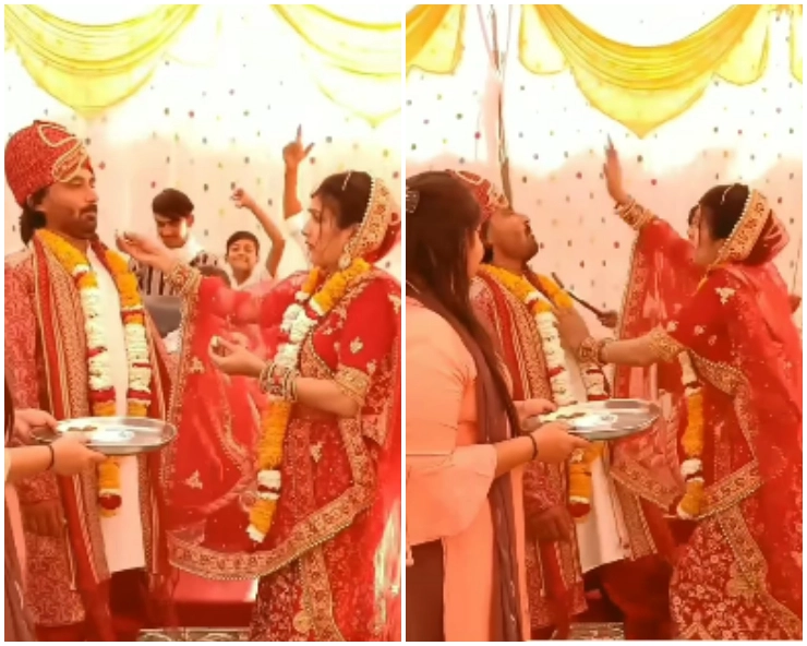 Bride slaps groom for not eating rasgulla on stage, video goes viral - WATCH