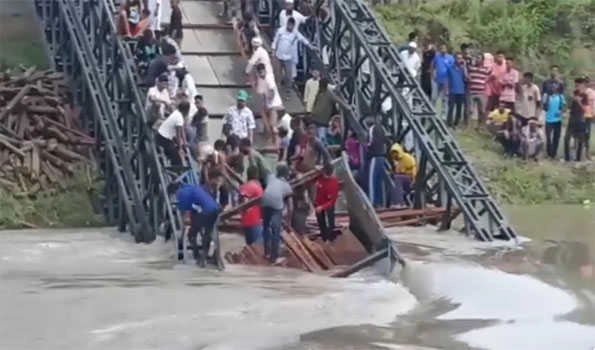 Manipur: Bridge collapses as truck passes, 3 rescued, driver missing