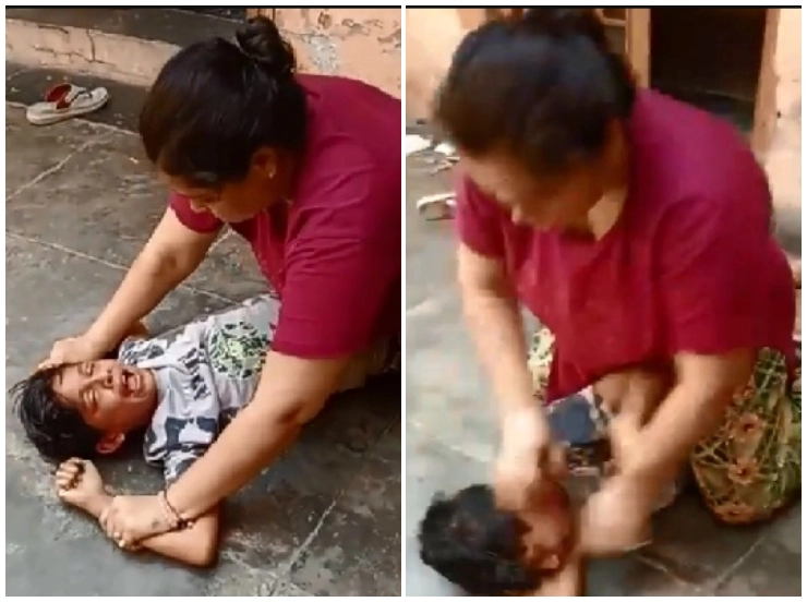 Haridwar Horror: Mother sits on top of minor son, brutally assaults him in Uttarakhand (VIDEO)