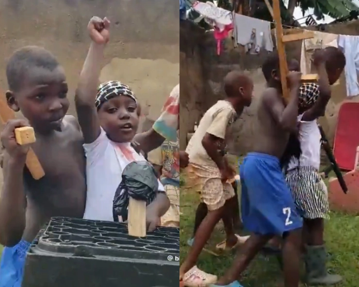 Ugandan kids recreate Trump's assassination attempt, video goes viral - WATCH