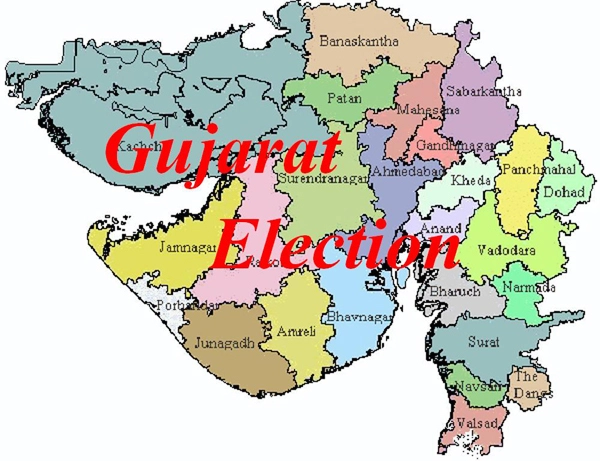 ગુજરાત ચૂંટણી - પ્રથમ  અને બીજા તબક્કામાં ક્યા ક્યા થશે મતદાન જાણો