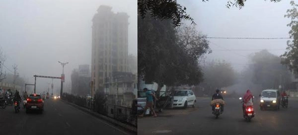 દિલ્હીની જેમ સૌરાષ્ટ્રમાં પણ ધૂમ્મસ છવાતા વાહન વ્યવહારને અસર