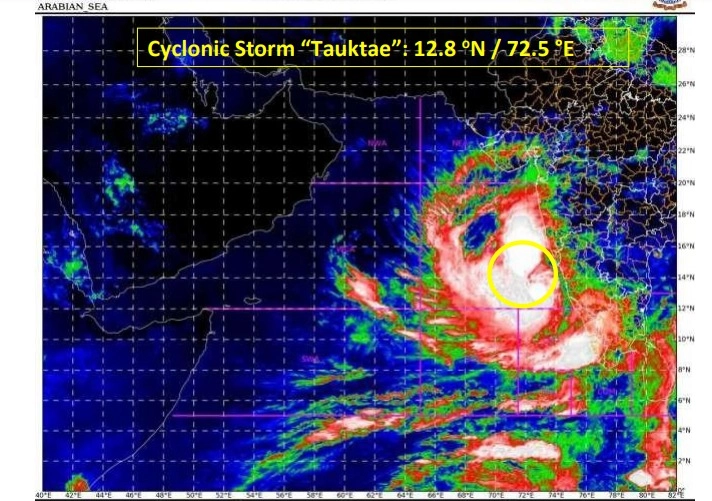 Cyclone Tauktae - 18 તારીખે સાંજે ઉત્તર-ઉત્તર-પશ્ચિમ દિશા તરફ ખસીને ગુજરાતના પોરબંદર અને નલિયા કાંઠેથી પસાર થવાની પ્રબળ સંભાવના