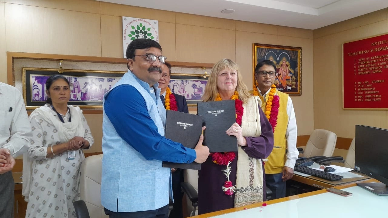 Now Ayurveda, I.T.R.A will cover the world. Jamnagar signed MOU with Western Sydney University Australia