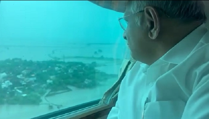The Chief Minister made an aerial inspection of the flood-affected areas in Junagadh-Gir Somnath