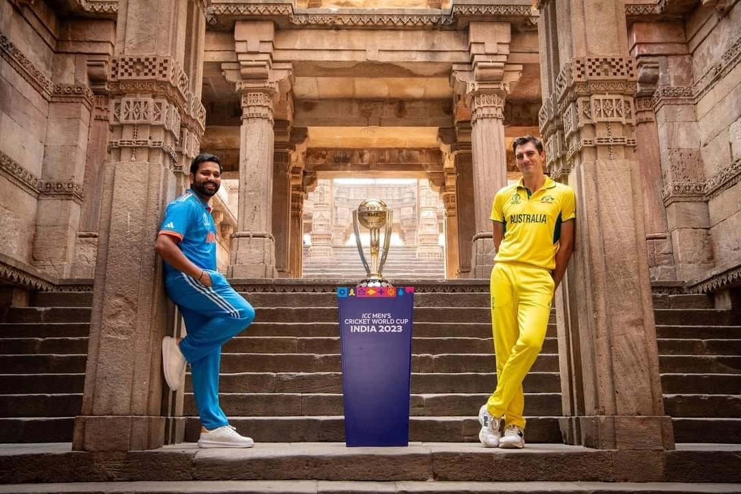 India Vs Australia World Cup 2023 Final Photo Session Captains Rohit Sharma, Pat Cummins The Adalaj Stepwell