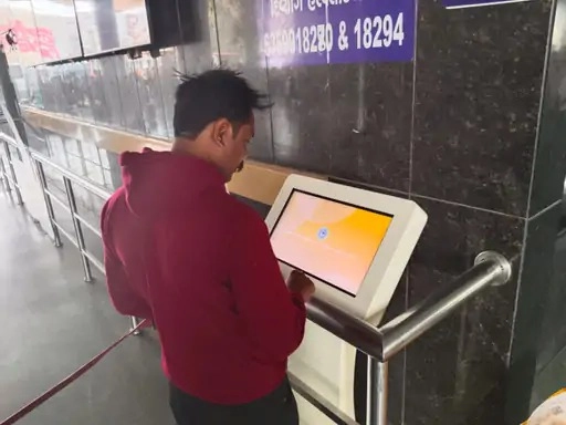 Kiosk machine installed in the biggest busport of the state