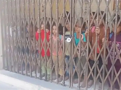 children locked in school