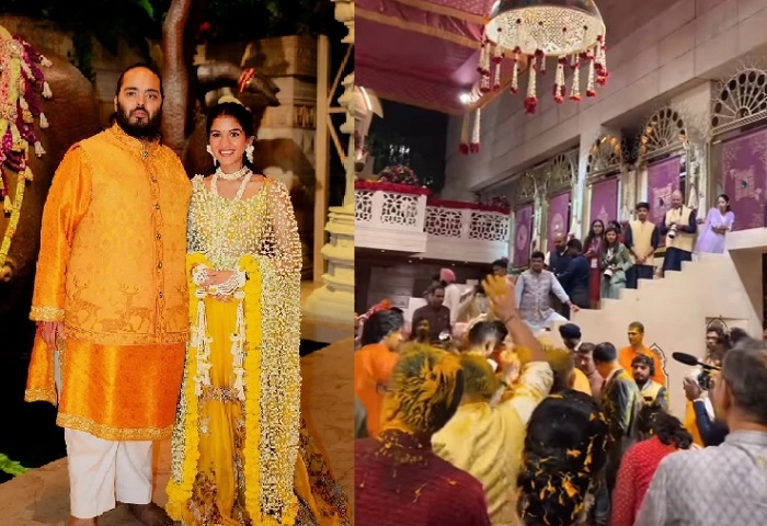 Anant Ambani Radhika Merchant, Anant Ambani, Radhika Merchant, Anant Ambani Radhika Merchant haldi, Anant Ambani Radhika Merchant haldi ceremony, Anant Ambani Radhika Merchant haldi video, Anant Ambani Radhika Merchant wedding, Anant Ambani Radhika M