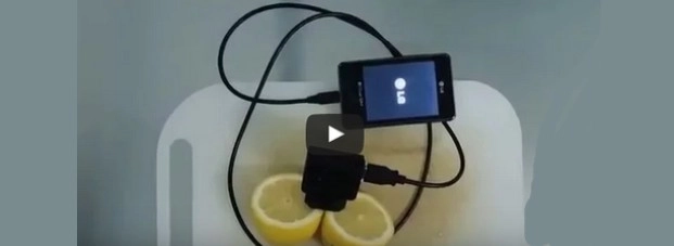 नींबू कर सकते हैं मोबाइल को चार्ज (वीडियो) - Lemon, mobile charging