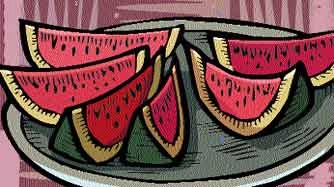 फनी बाल कविता : तरबूज - Short Watermelon Poems