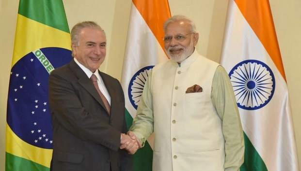 नरेन्द्र मोदी ने की ब्राजील के राष्ट्रपति के साथ बैठक