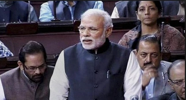 बाथरूम में रेनकोट पहनकर नहाने की कला मनमोहन सिंह ही जानते हैं : मोदी - Prime Minister Narendra Modi, Rajya Sabha
