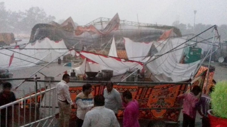 आसमान से बरसी आफत के बाद इंदौर में बड़ा हादसा टला (वीडियो)