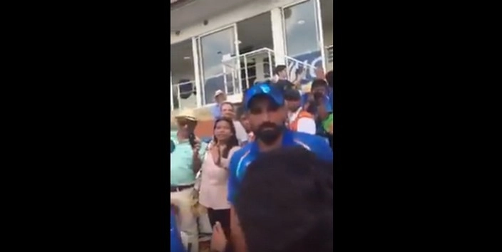 जब पाकिस्तानी प्रशंसक ने शमी को भड़काया (वीडियो)