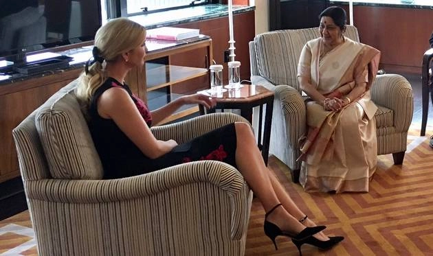 सुषमा से मिलीं इवांका ट्रंप, बताया करिश्माई विदेश मंत्री