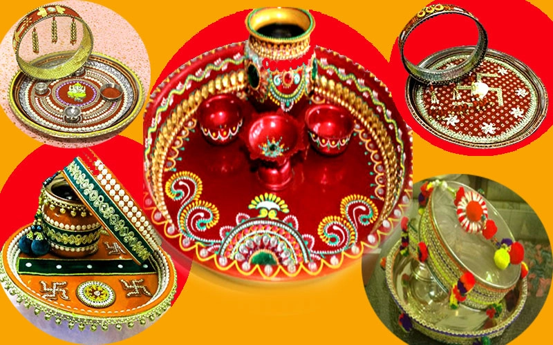 करवा चौथ पर कैसे सजाएं थाली, जानिए Decoration Ideas - how to decorate karva chauth thali in hindi