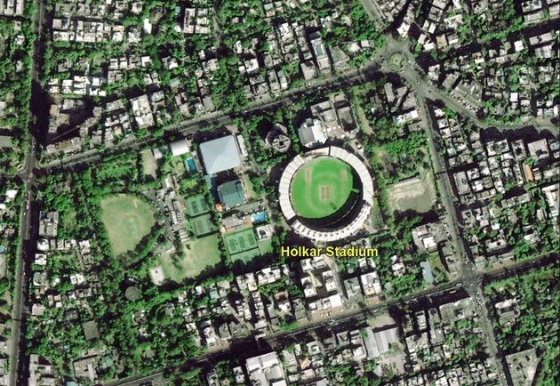 इसरो के उपग्रह की पहली तस्वीर में इंदौर का स्टेडियम