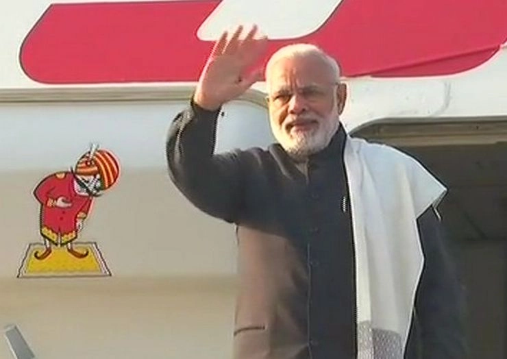 मोदी पश्चिम एशिया की यात्रा पर रवाना - PM Modi on west Asia tour