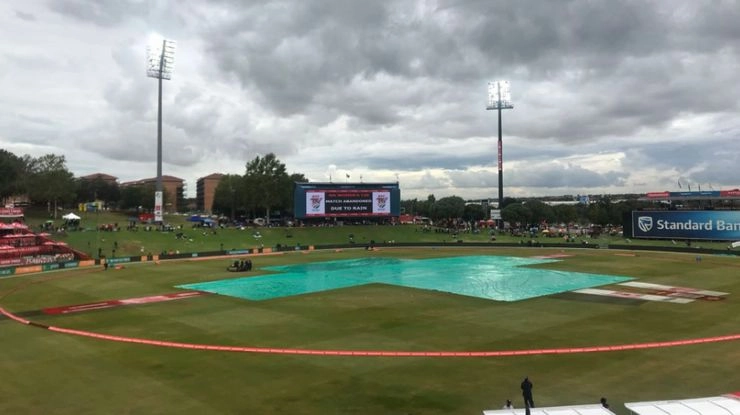 बारिश के कारण भारत-दक्षिण अफ्रीका टी20 मैच रद्द - Rain, T20 match, Women's T20 match
