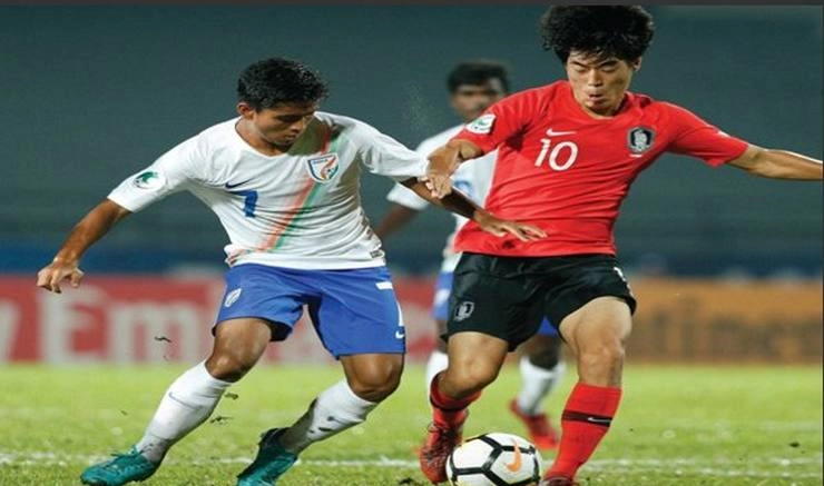 अंडर 16 फुटबॉल : भारत को कोरिया से मिली संघर्षपूर्ण हार - India lost to Korea in under-16 football