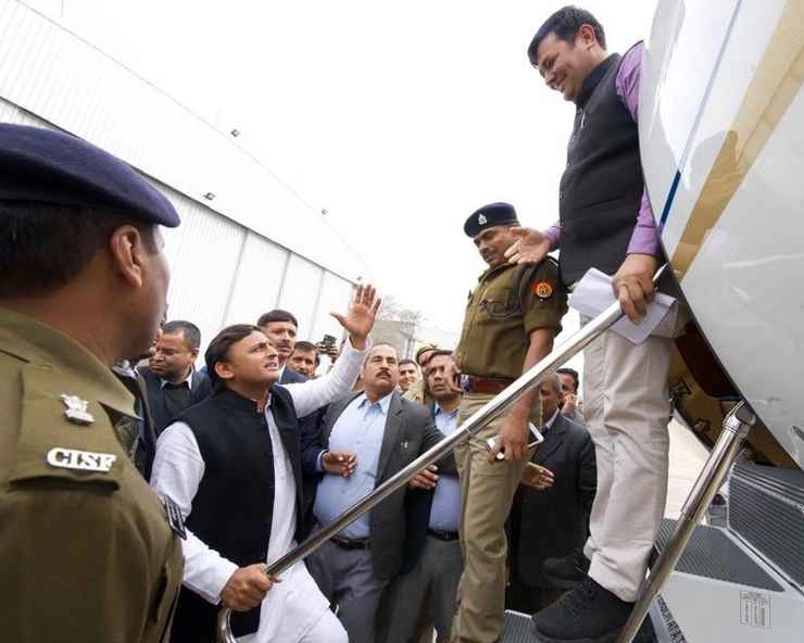 लखनऊ एयरपोर्ट पर रोका तो अधिकारियों से भिड़ गए अखिलेश, जमकर हुआ हंगामा (Video) - Akhilesh Yadav stopped at Lucknow airport