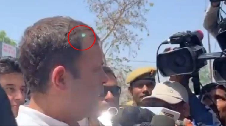 क्या अमेठी में लेजर गन के निशाने पर थे कांग्रेस अध्यक्ष राहुल गांधी - Congress alleges laser aimed at Rahul Gandhi in Amethi, MHA says it’s just light from mobile phone