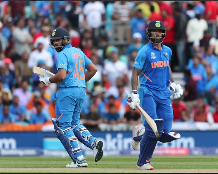 Cricket World Cup : रोहित और शिखर ने ICC टूर्नामेंटों में साझेदारी रिकॉर्ड की बराबरी की - ICC Cricket World Cup 2019 India vs Australia,