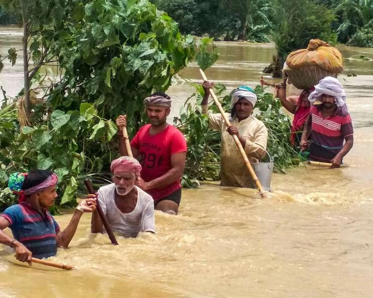Weather update : बिहार में 8 नदियां खतरे के निशान से ऊपर, 71 लाख से अधिक लोग बाढ़ से प्रभावित - More than 71 lakh people affected by floods in Bihar