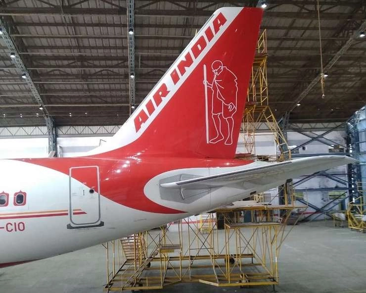 एयर इंडिया ने विमान के ‘टेल’ पर बनाया बापू का पोर्ट्रेट