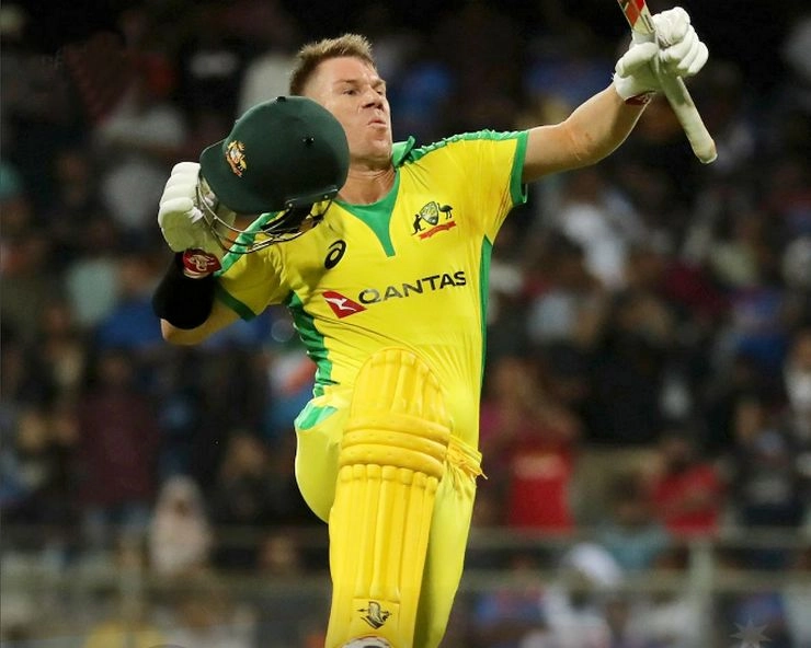 डेविड वॉर्नर ने 6 मारकर जड़े 34 गेंदो में 51 रन, ऑस्ट्रेलिया को पहुंचाया मजबूत स्थिति में - David Warner smashes third half century of T20 world cup vs NZ