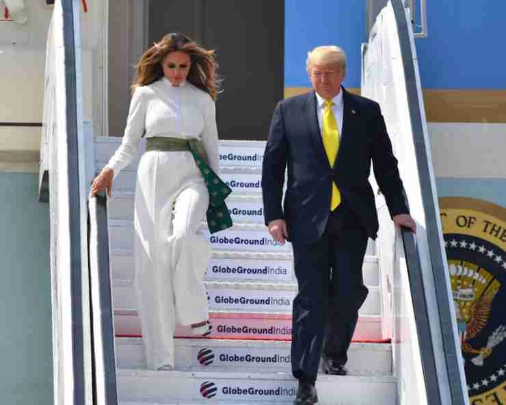 डोनाल्ड ट्रंप ने किया 'टीडीपी' का समर्थन तो मेलानिया ने पहनी कराते ड्रेस, यूजर्स बोले- सेल्फ डिफेंस के लिए पहनी ड्रेस - Donald Trump Melania Trump