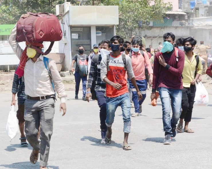 Lockdown में फंसे प्रवासी मजदूर भीषण गर्मी में जम्मू से हुए रवाना - Migrant workers stranded in Lockdown are leaving Jammu in the scorching heat